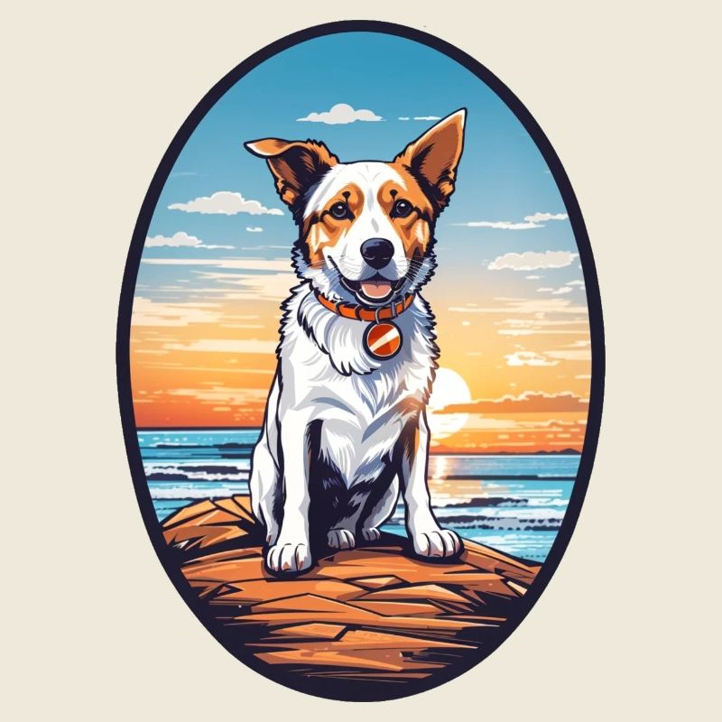 Hund am Strand