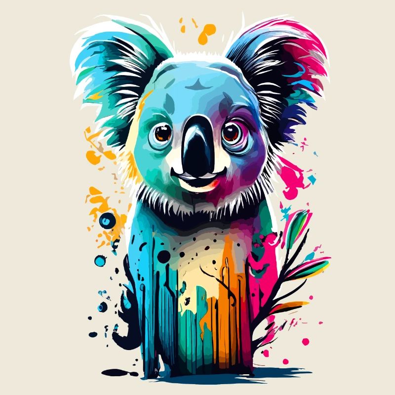 Koala Farbenfroh - Koala Bär Australien Beuteltier