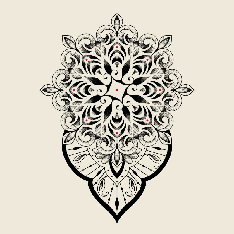 Mandala Grafik Punktarbeit