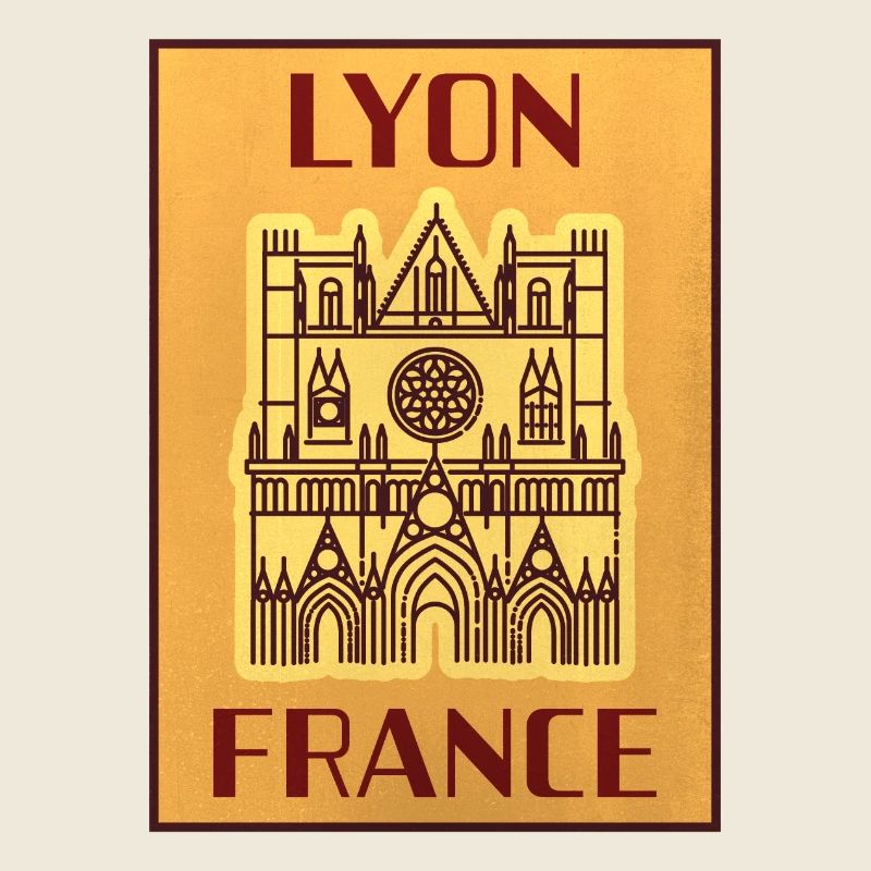 Affiche monumentale de Lyon, France