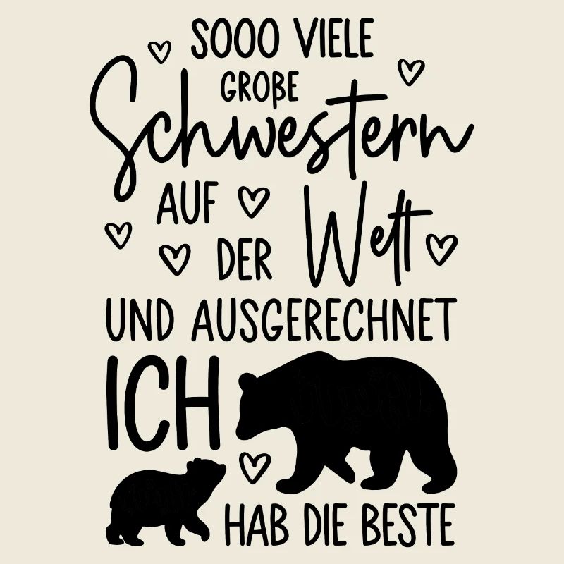 Mädchen Schwestern Bären Beste große Schwester