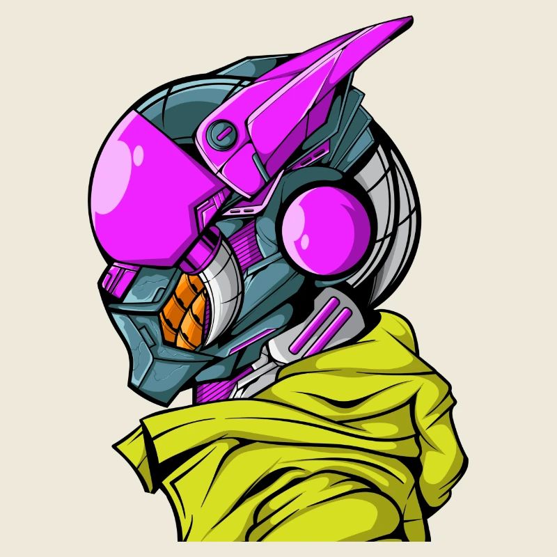 Cyberpunk Cyborg Robot
