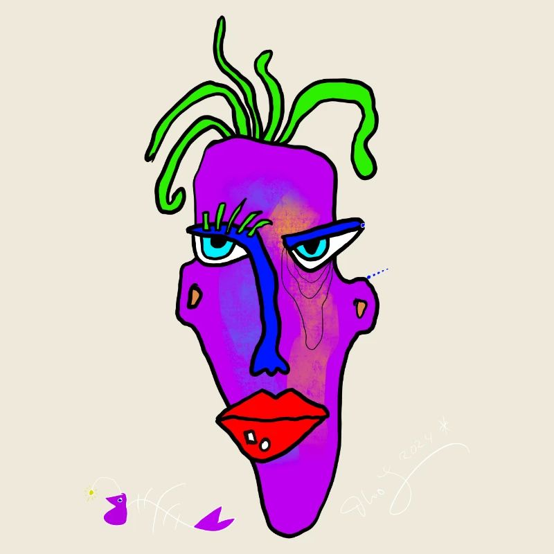 Neon Portrait Farbexplosion