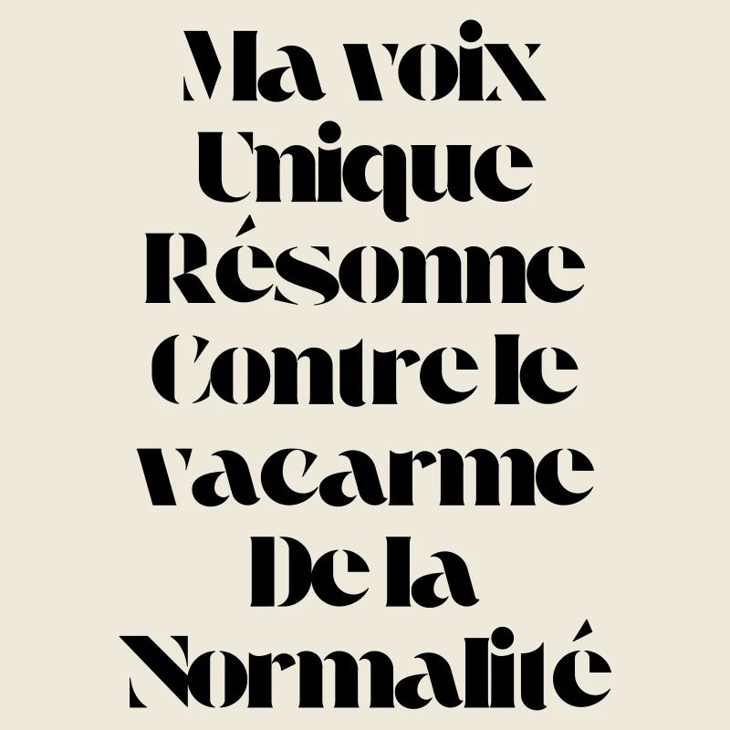 Ma voix unique résonne