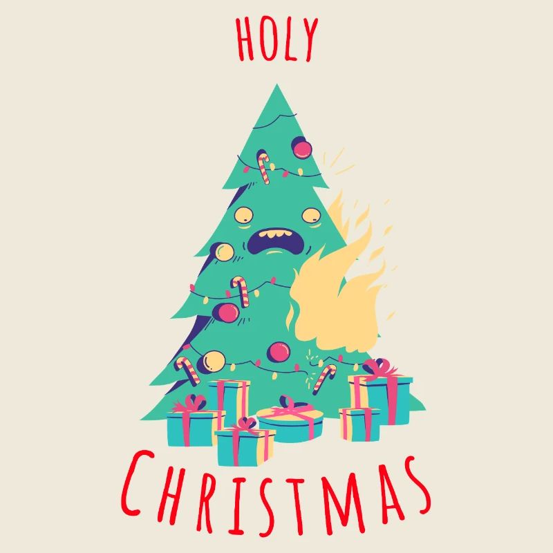 Illustration drôle de sapin de Noël
