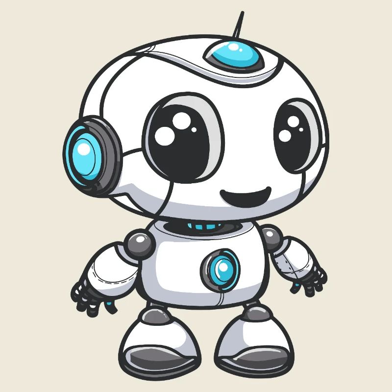 Petite impression de visage de robot futuriste