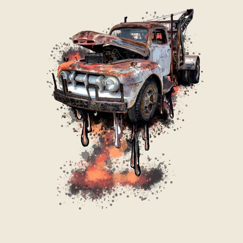 Éclaboussure de camion rouillé