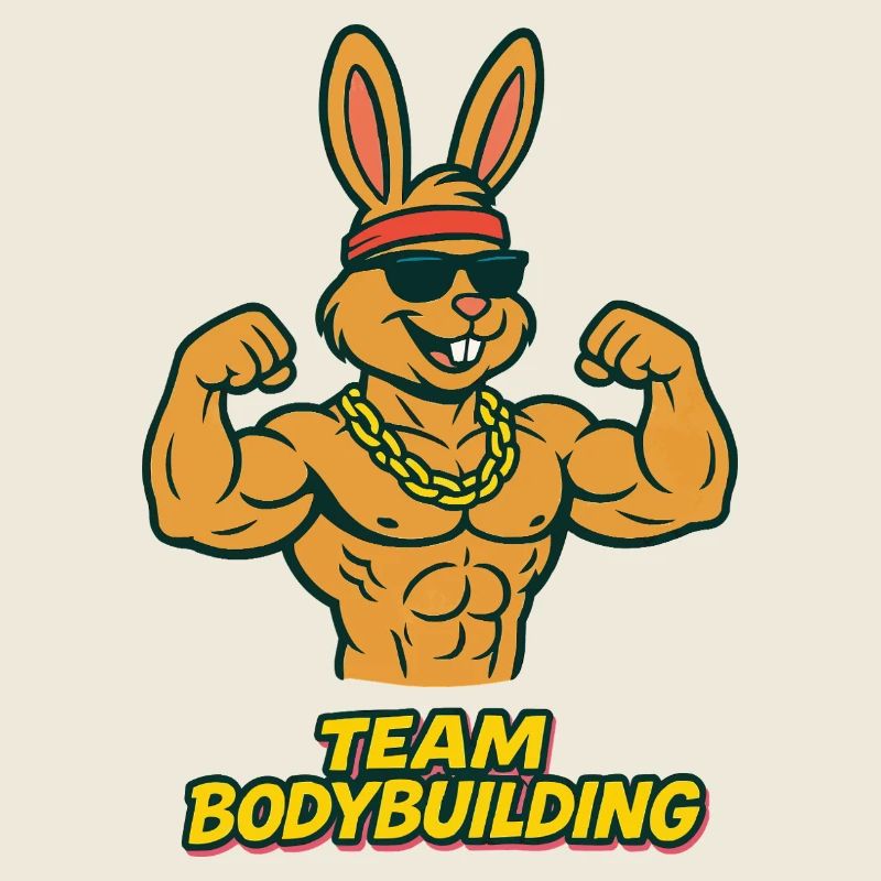 Lapin de musculation en équipe