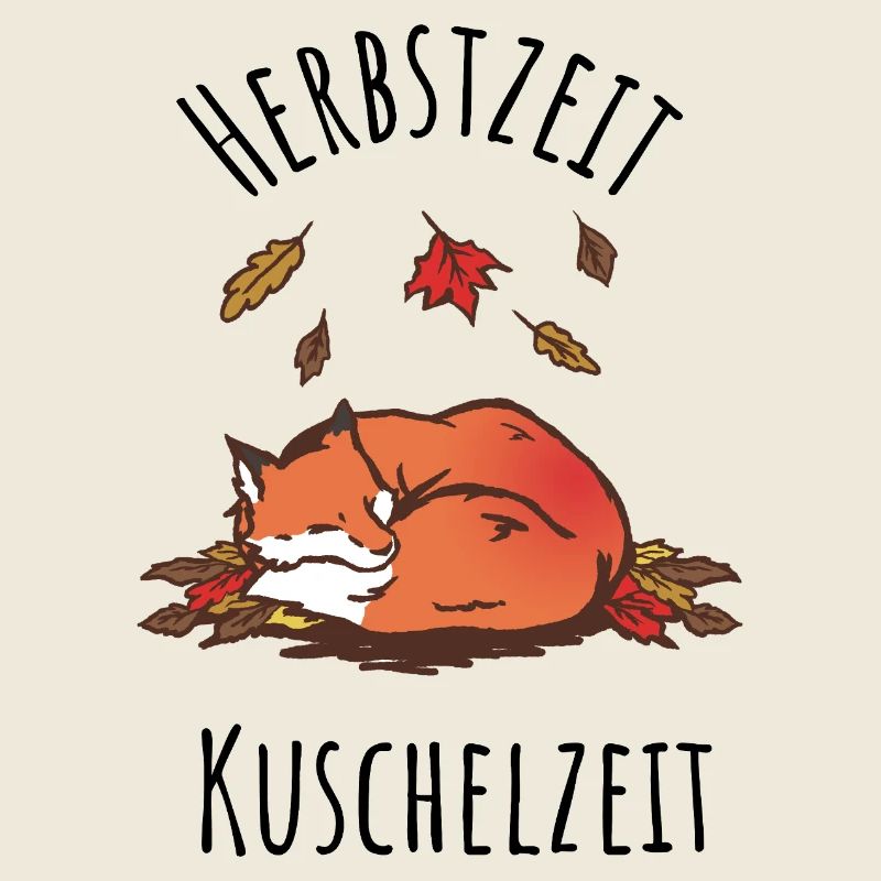 Schlafender Fuchs im Herbst Kuschelzeit