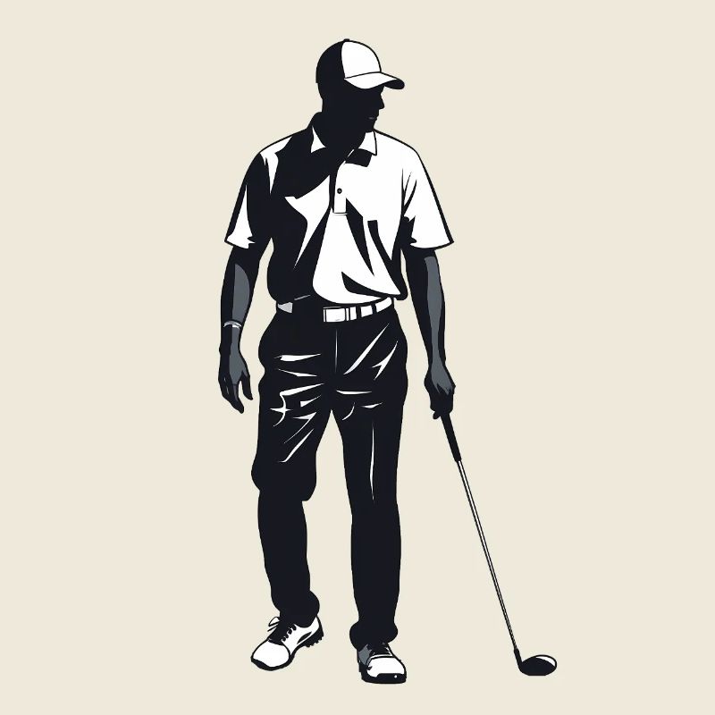 Golfer - Cooles Silhouette Logo