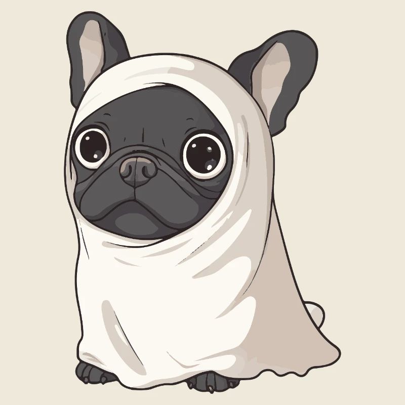 French Buldog Dog Halloween Ghost