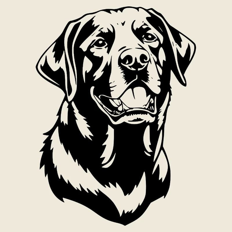 Hund Hundekopf T-shirt Geschenkidee