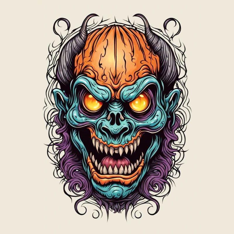 Demonic Neon Mask