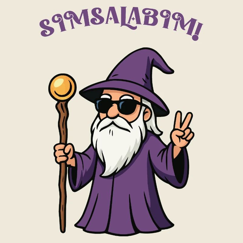 Lila Zauberer Peacezeichen