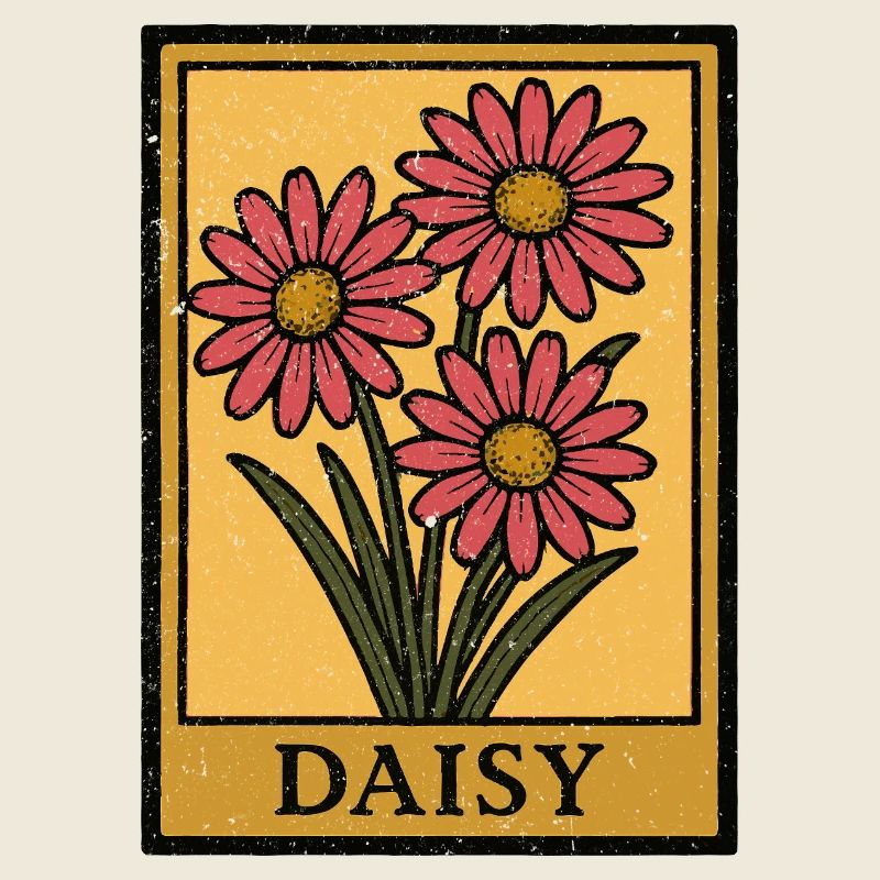 Daisy Trio Floral Frame