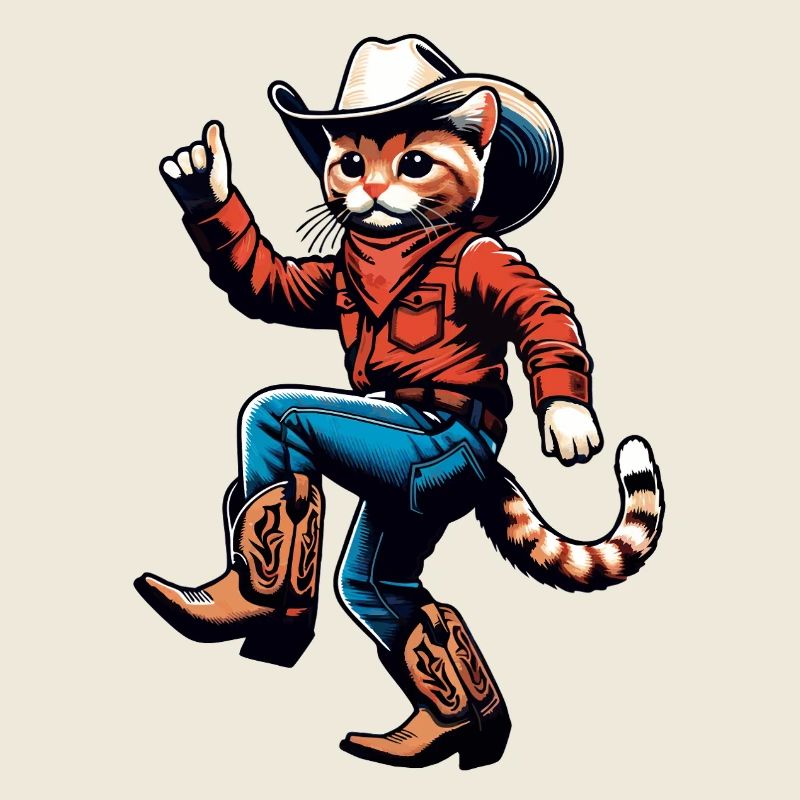 Aventure de cow-boy chat