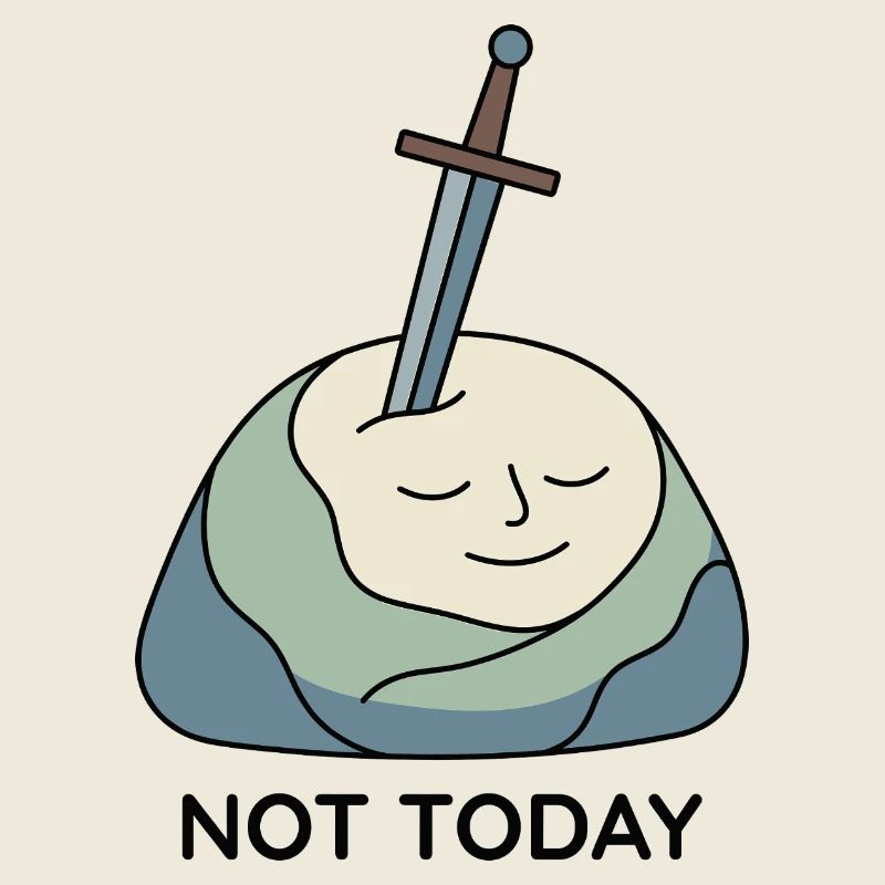 Not Today Excalibur Stein