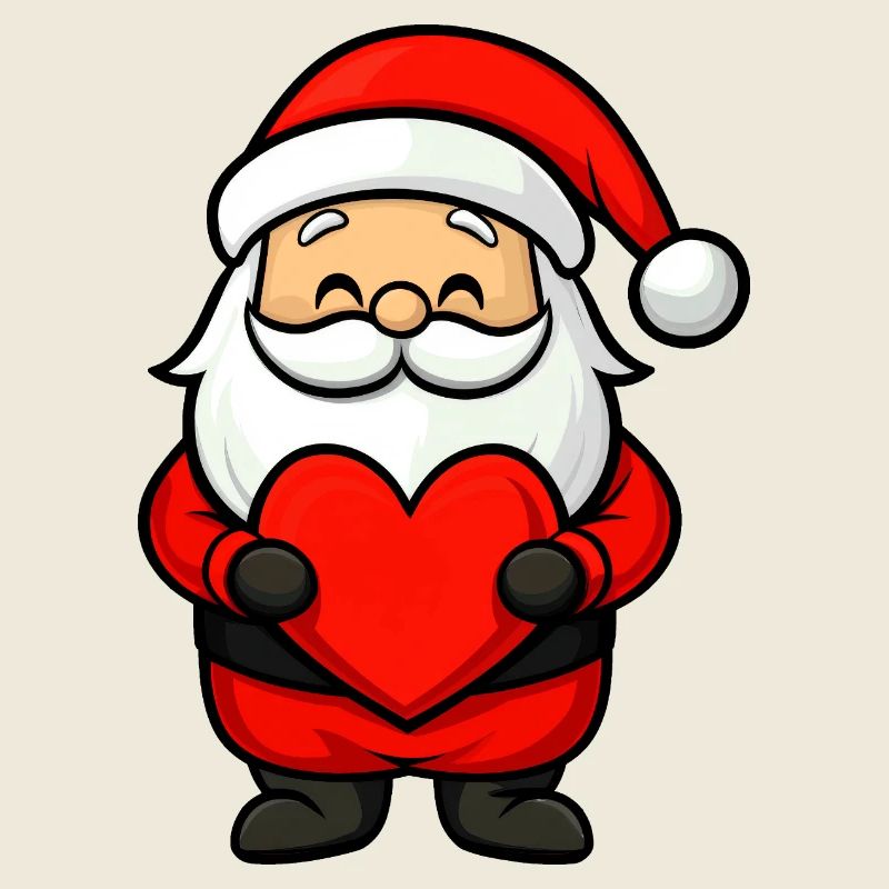 Weihnachtsmann mit Herz
