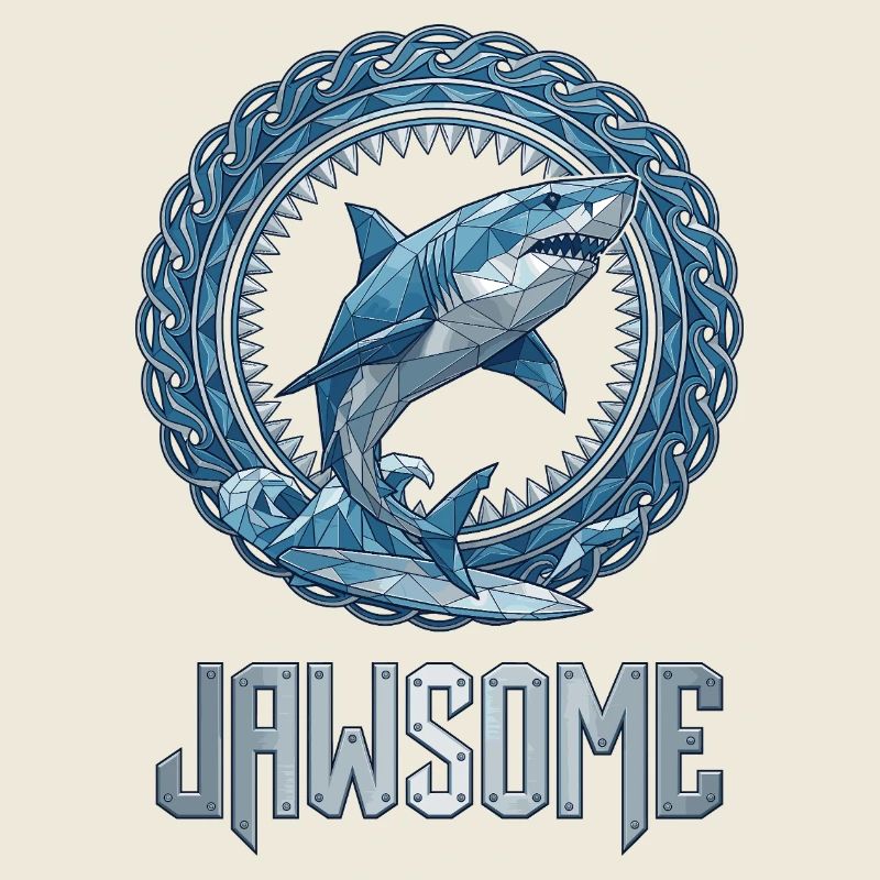 Jawsome Shark Geometric