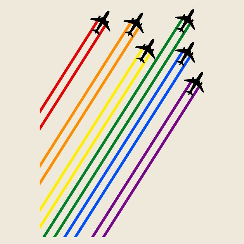 Platanes noirs avec des traînées arc-en-ciel