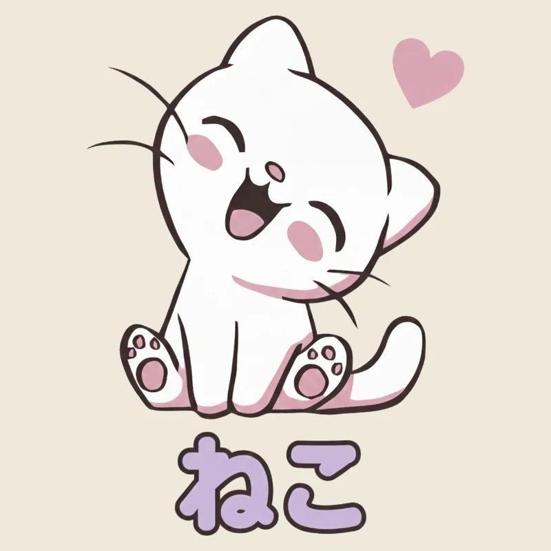 Cœurs de chat câlins Neko