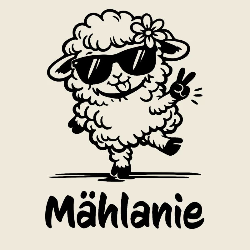 Mählanie Dancing Sheep Funny Pun