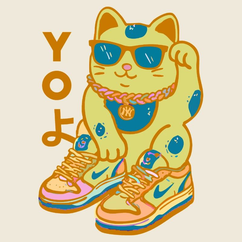 Chat Kawaii Sneakerhead Bling
