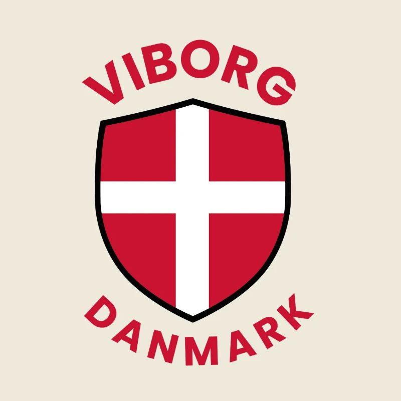 Viborg L’écu du Danemark avec drapeau en croix