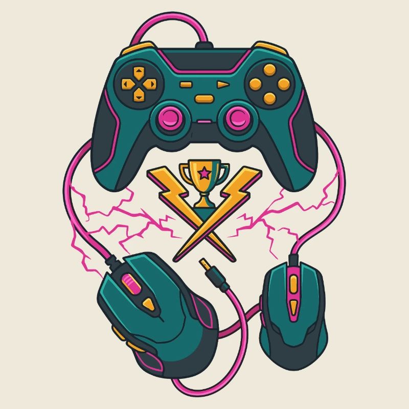 Neon Gaming Trophäe