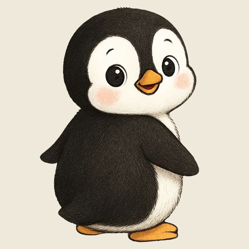 Pingouin Animal mignon Pôle Sud