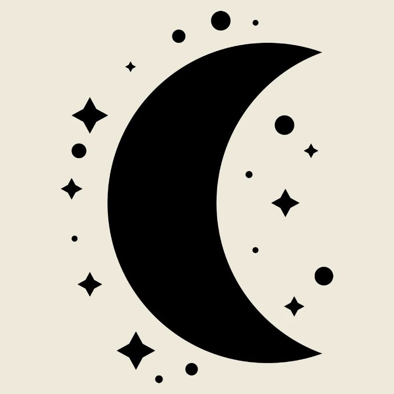 Lune et étoiles
