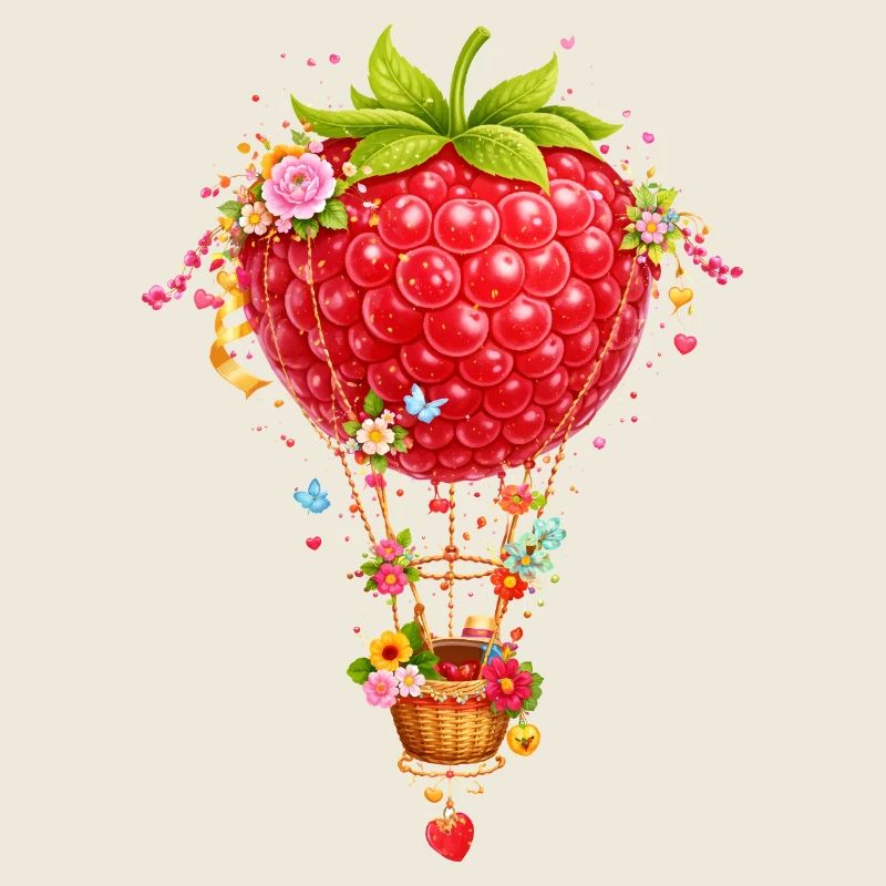 Fantasy Raspberry Hot Air Balloon
