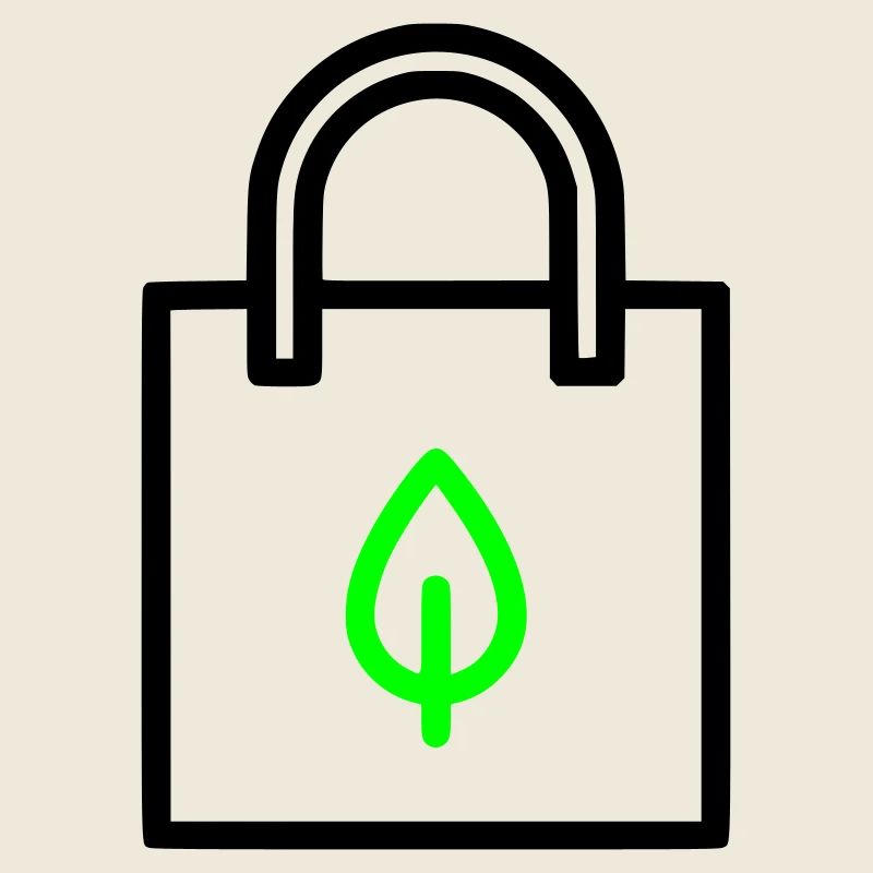  Stoffbeutel Tasche Blatt