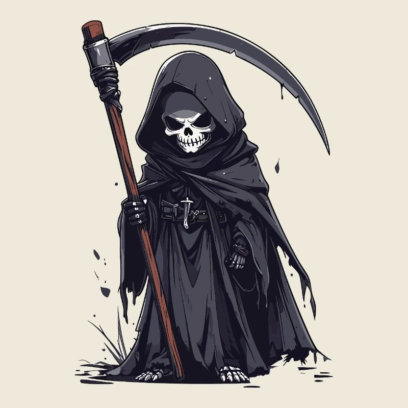 Faucheuse en robe noire