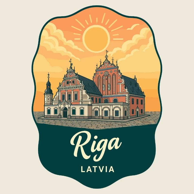 Insigne vintage de la Maison des Points Noirs de Riga