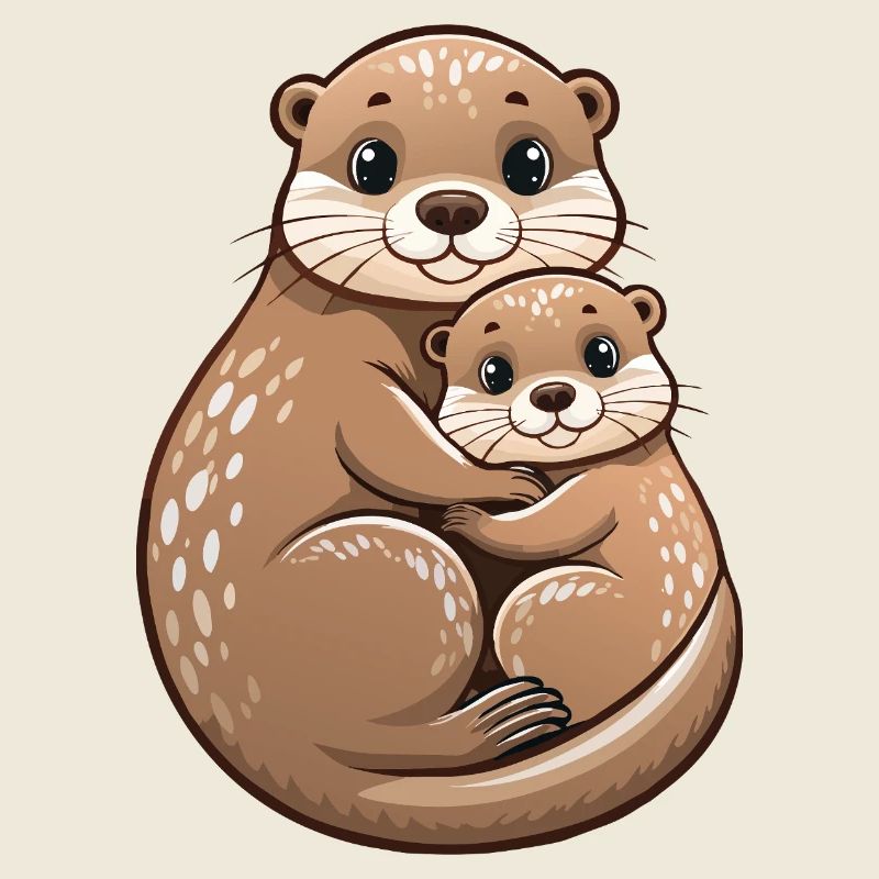 Mutterotter mit Jungtier
