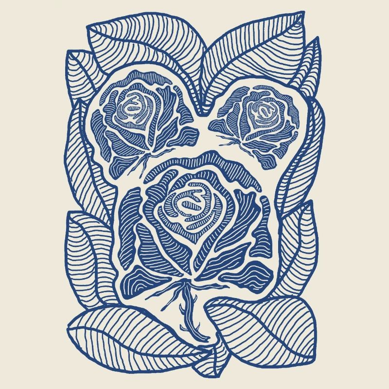 Blue Rose Filigree Bloom