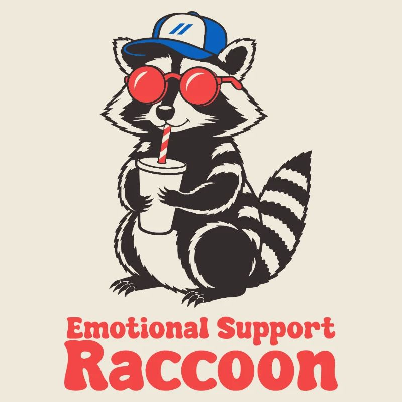 Emotionaler Waschbär
