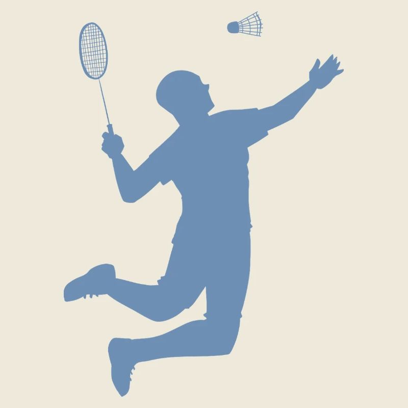 Minimalist Badminton Silhouette Design