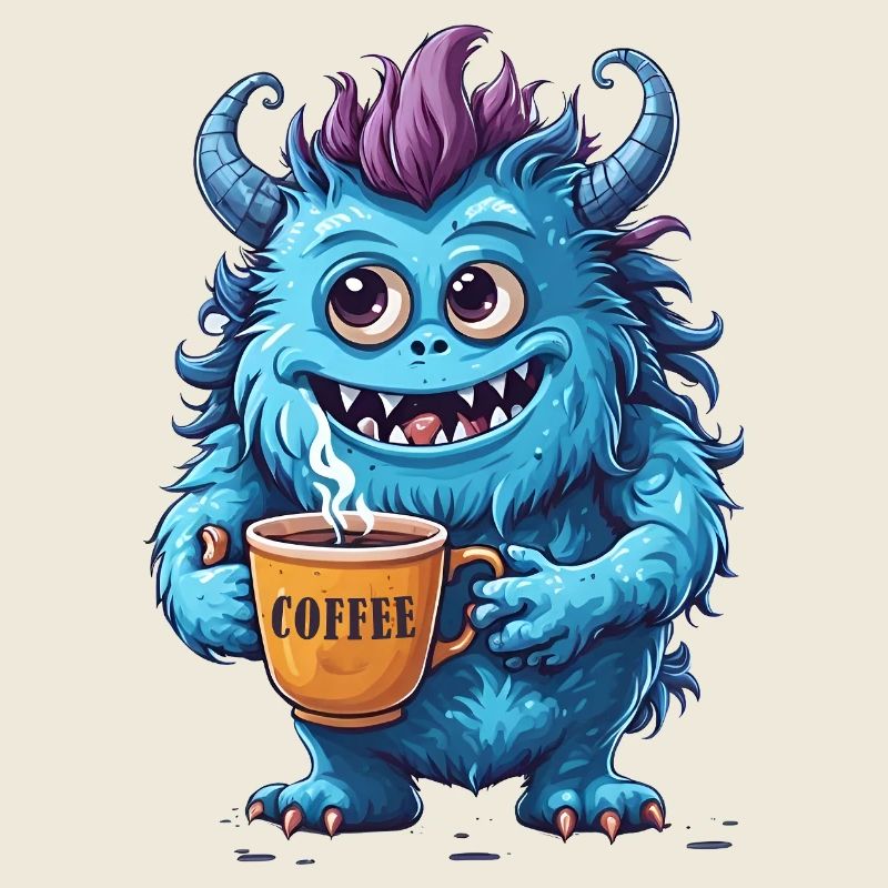Coffee Monster - Caffeine Zombie - Morning Grouch