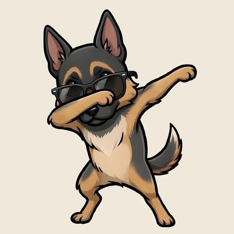 Dabbing Deutscher Schäferhund