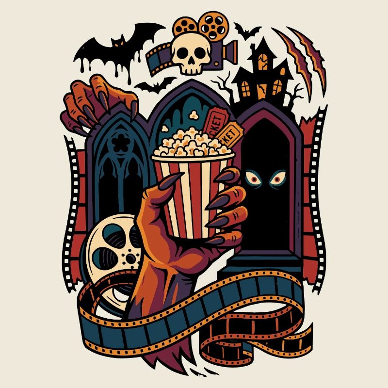 Cinéma d’horreur Popcorn Style Effrayant