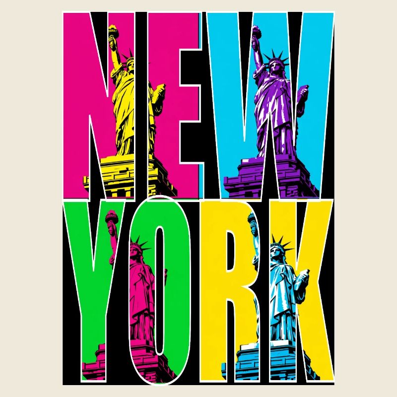 New York Vintage – Statue de la Liberté POP ART