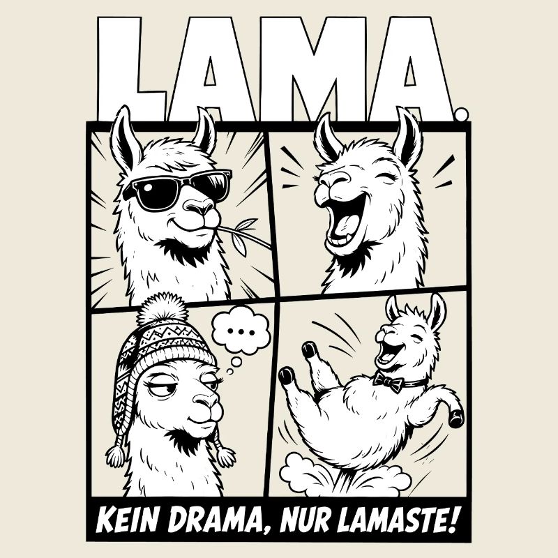 Lama kein Drama Spruch lustig