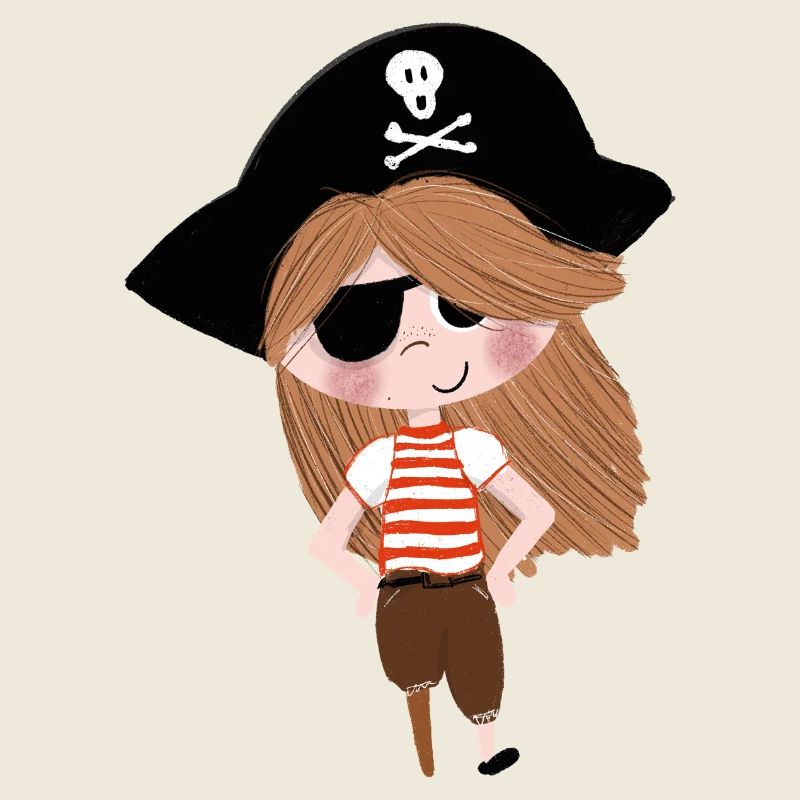 Cache-œil de dessin animé Pirate Girl