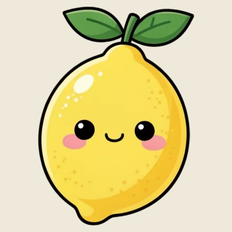 Cadeau au citron de Kawaii