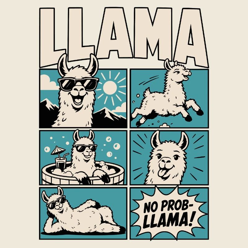 Chill Llama Comic Design