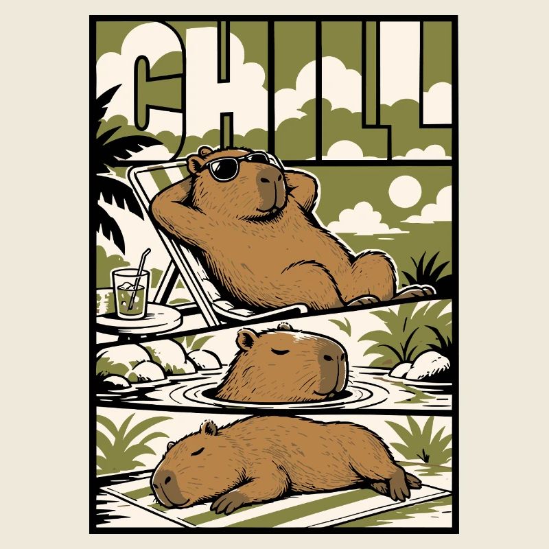 Chill Capybara Relax Design
