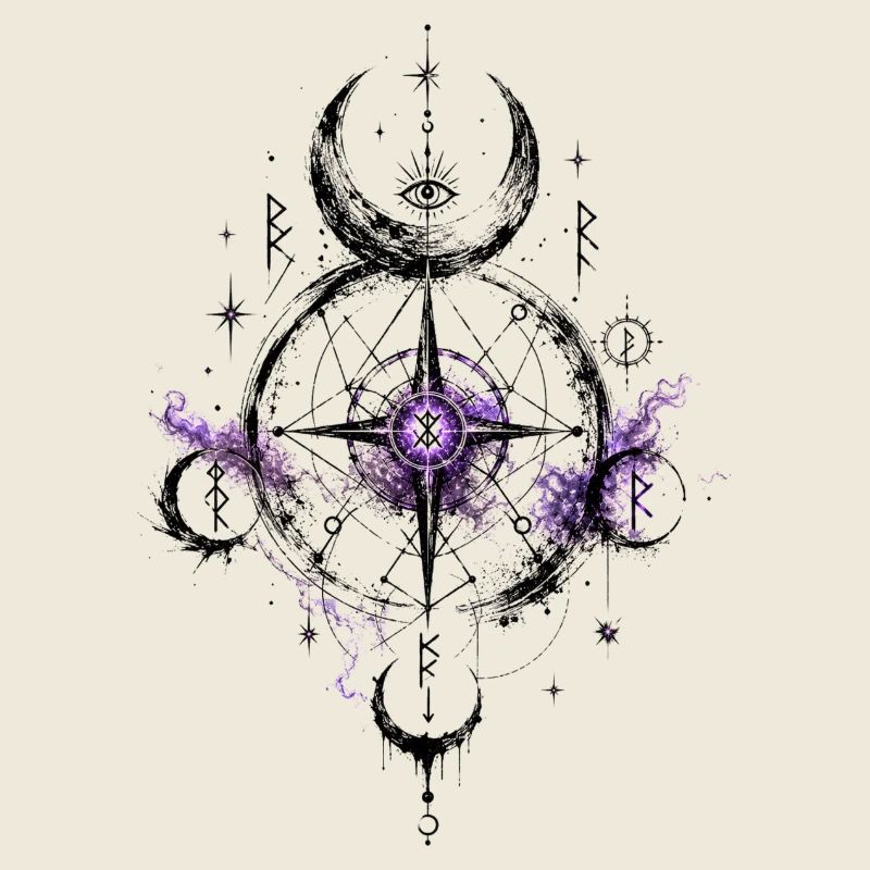 Lila Geometrie der Nacht