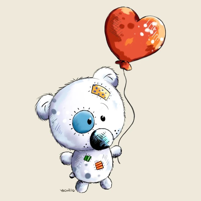 Teddy with balloon